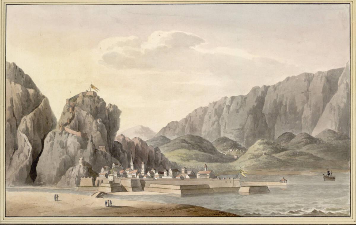 Johann Kniep, Ansicht der Stadt und der Feste Cattaro, Inv. Nr.: 5618