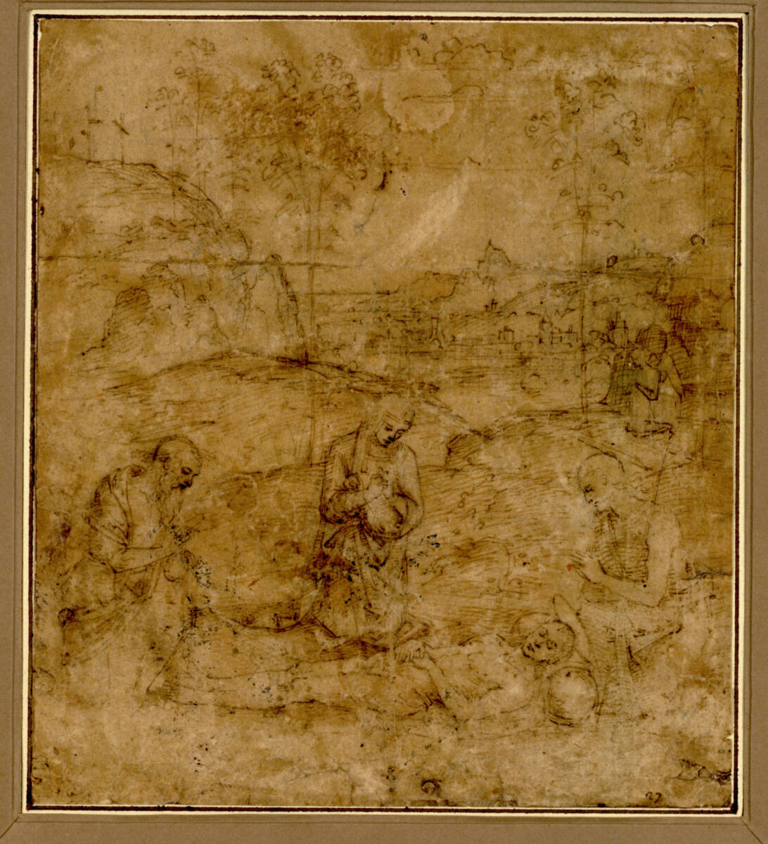 Beweinung Christi in einer weiten Landschaft, Pietro Perugino