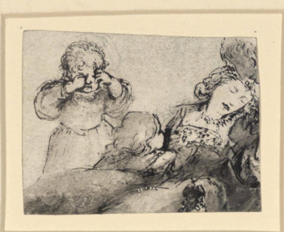 Hans Makart, Die tote Mutter mit weinenden Kindern, Inv. Nr.: 5842r