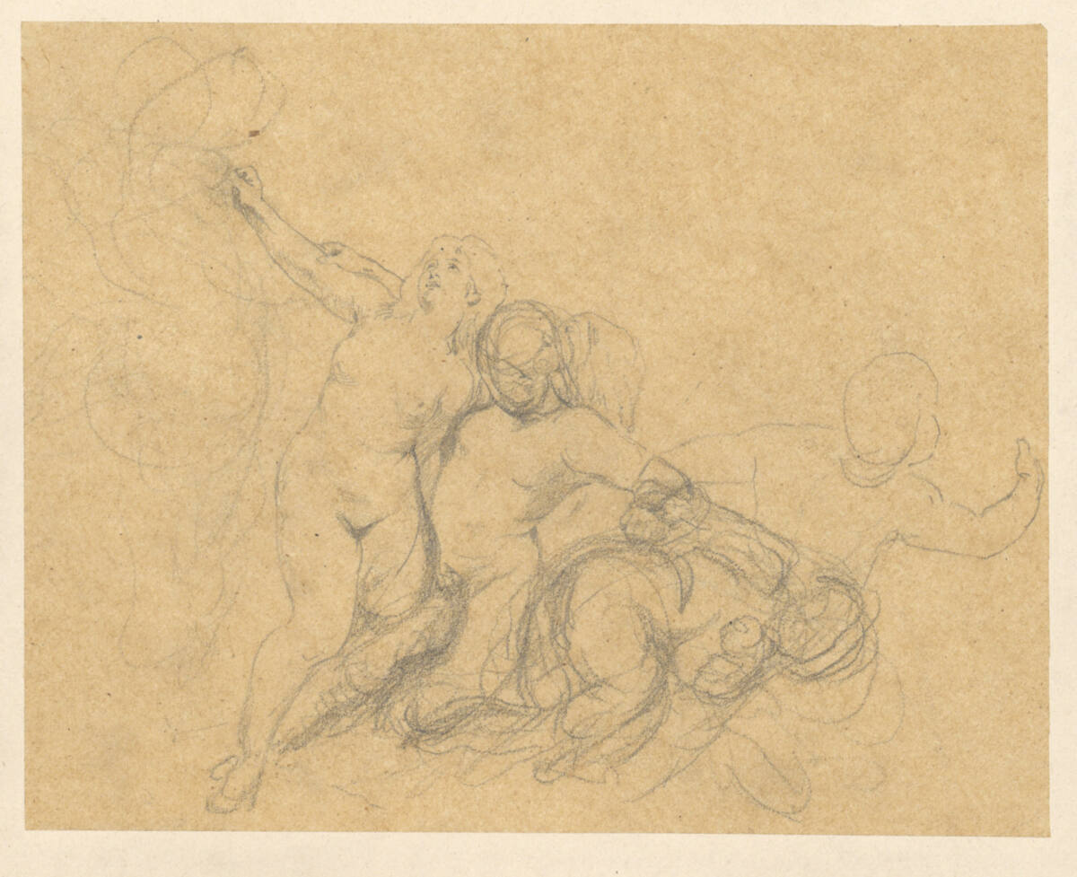 Frauengruppe (Detailentwurf für das Mittelstück des Vorhangs zur komischen Oper in Wien), Hans Makart