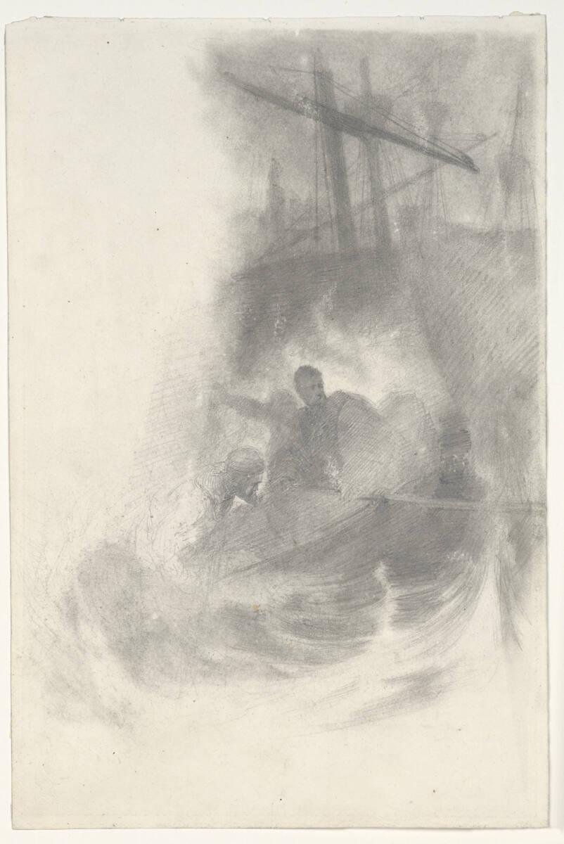 Hans Makart, Kreuzfahrer in Boot, Inv. Nr.: 5852