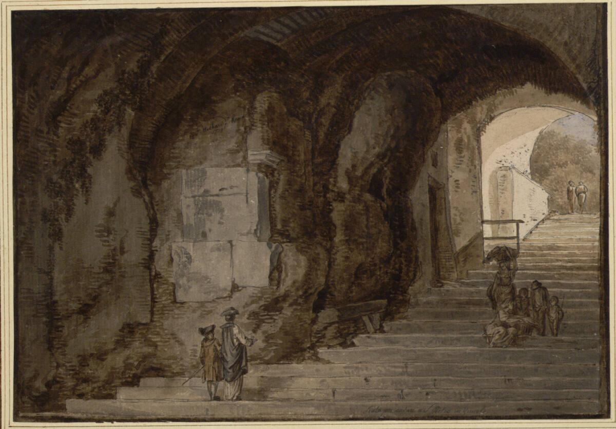 Jacob Wilhelm Mechau, Aufgang zu San Pietro in Vincoli in Rom, Inv. Nr.: 5914