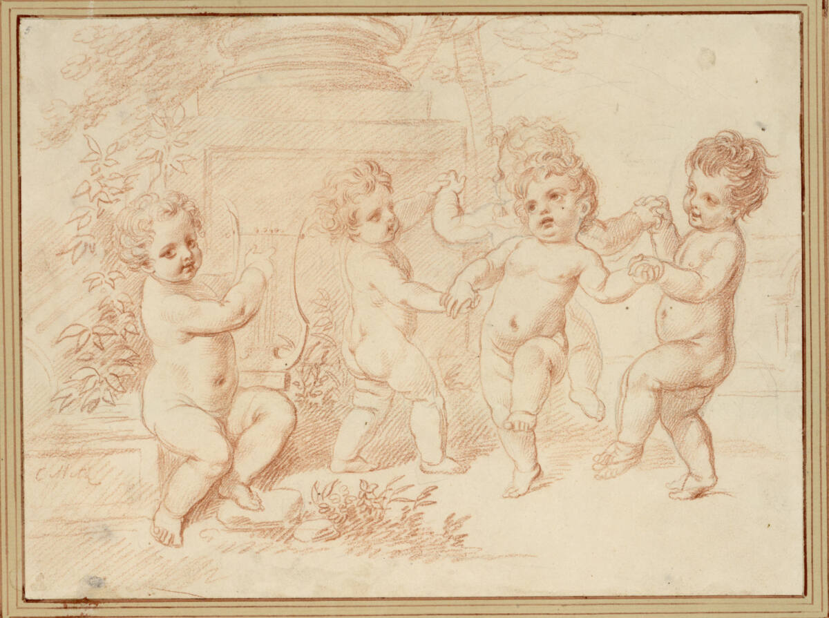 Puttenreigen am Sockel einer Säule, Johann Conrad Wilhelm Martin Metz