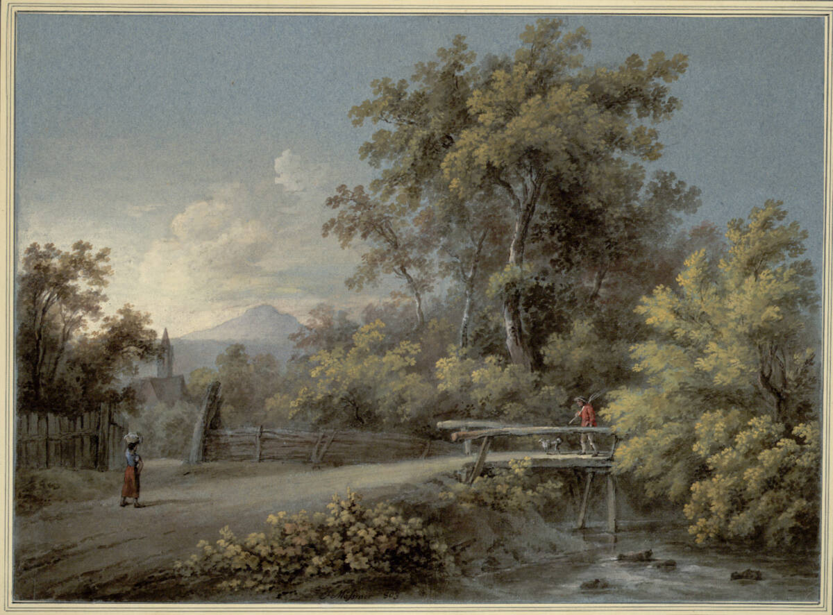 Steg über einen Bach, Joseph Mössmer, 1803