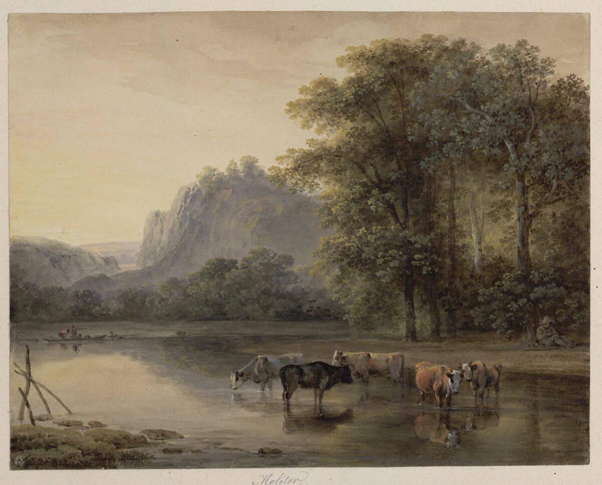 Martin von Molitor, Kühe in einer Furt, Inv. Nr.: 6014