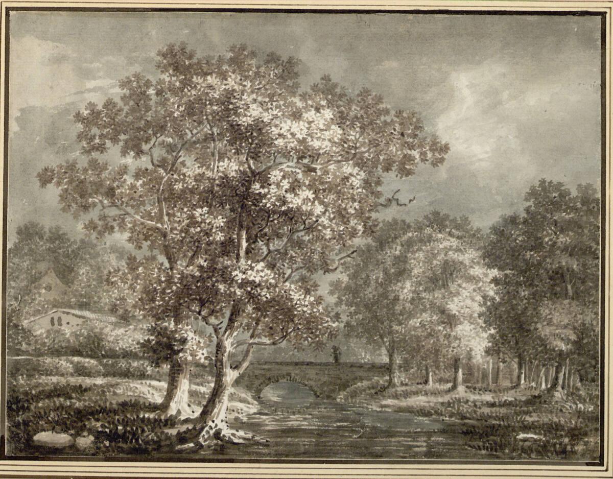 Christoph Nathe, Flusslandschaft mit Steinbrücke, Inv. Nr.: 6068