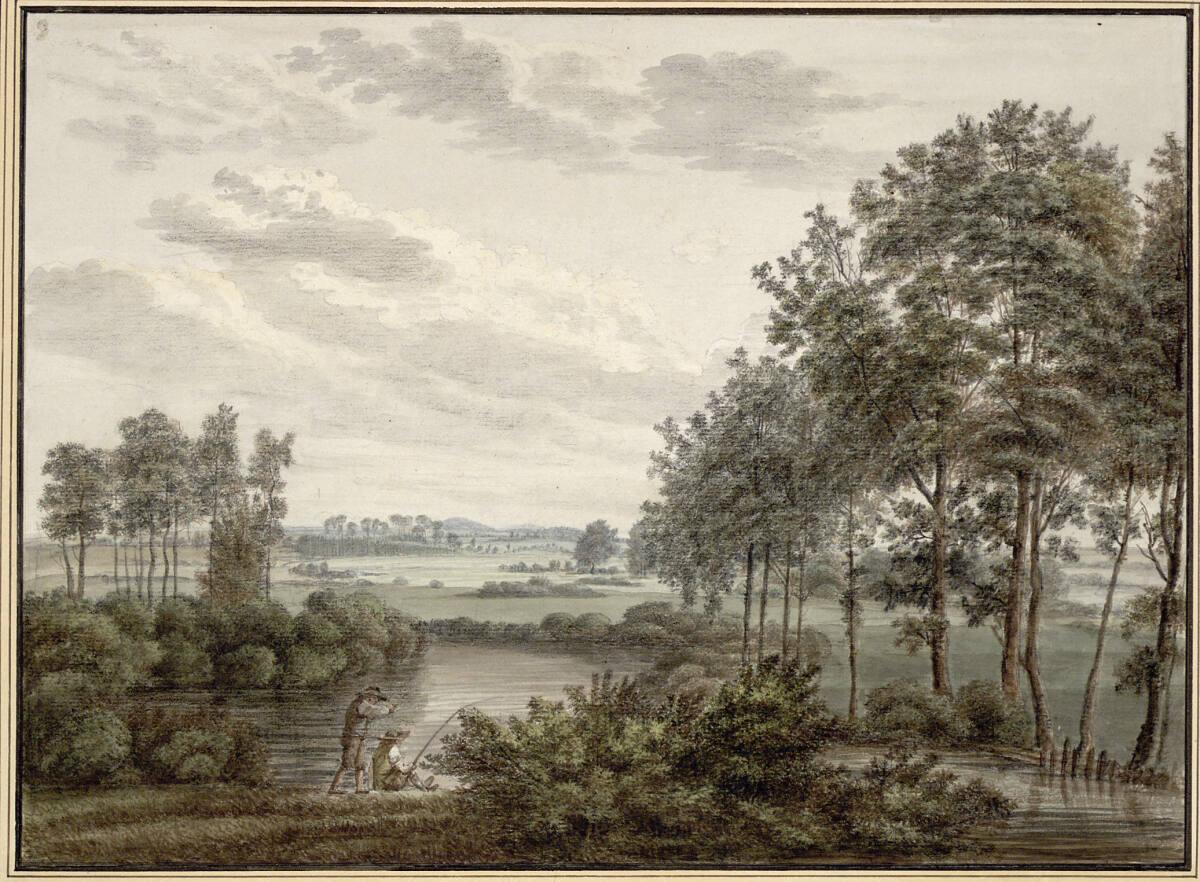 Christoph Nathe, Flusslandschaft mit zwei Anglern, Inv. Nr.: 6076