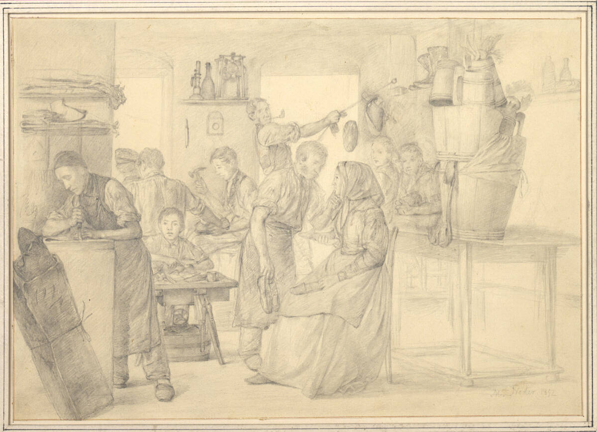 Werkstätte des Vaters in Döbling, Michael Neder, 1852
