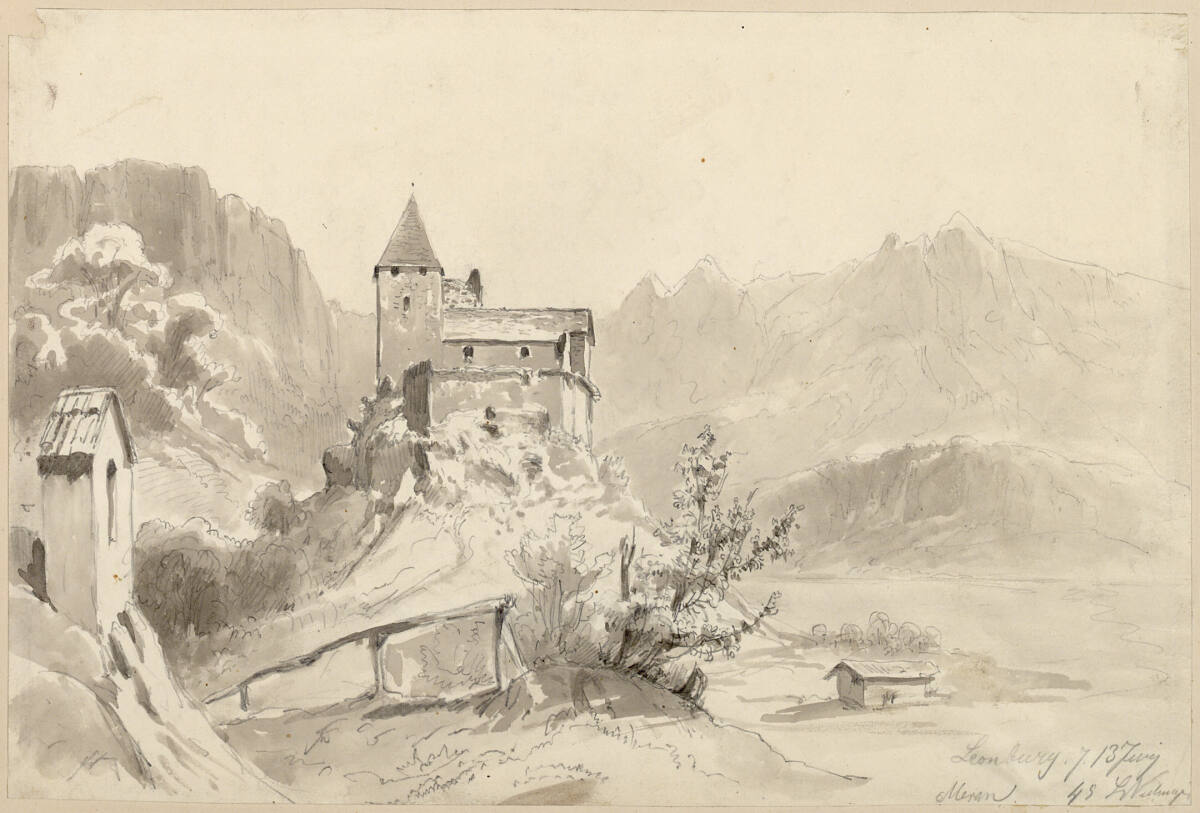 Schloß Leonburg bei Meran, Ludwig Neelmeyer, 1845