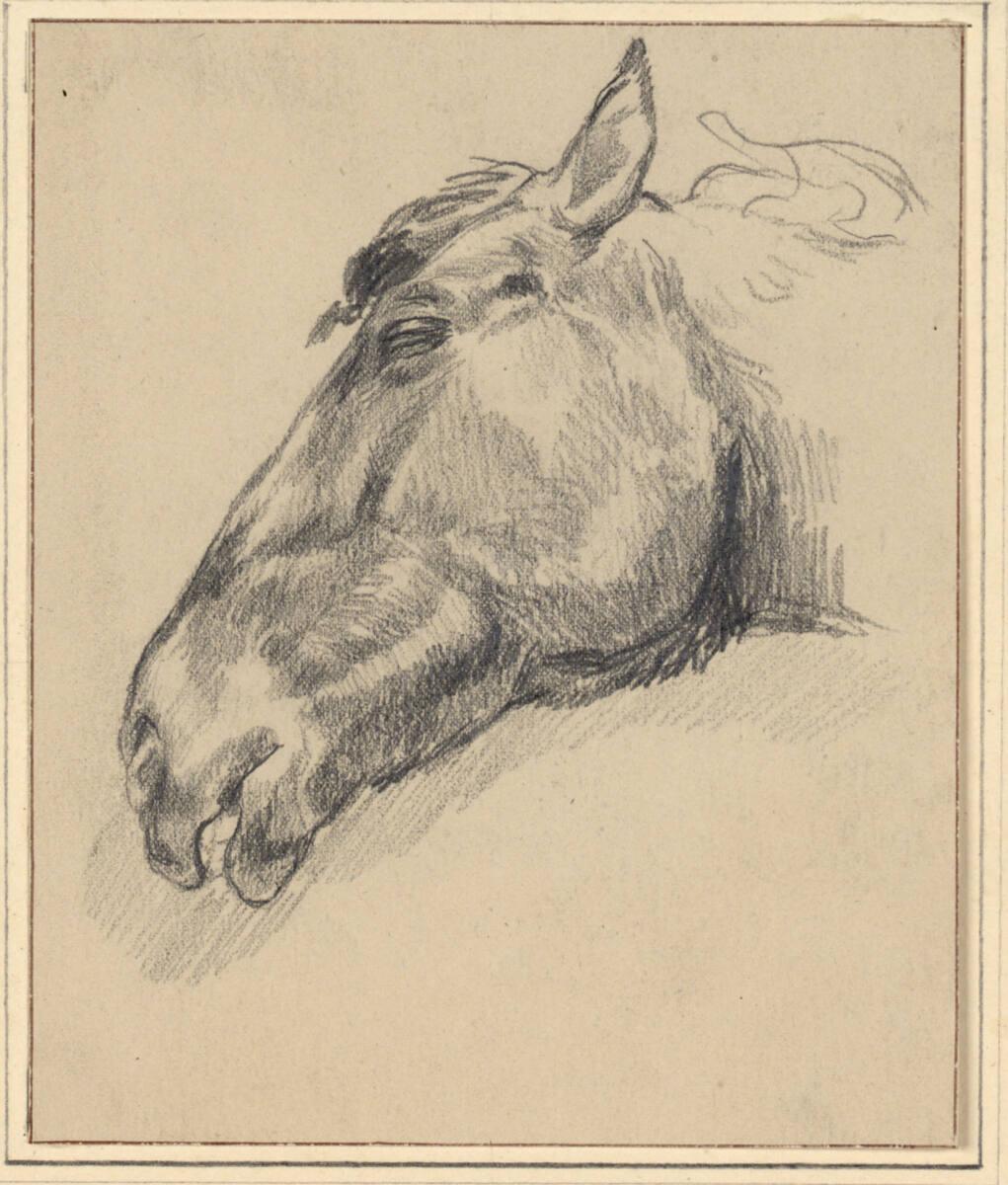 August Xaver Karl von Pettenkofen, Pferdekopf, Inv. Nr.: 6130