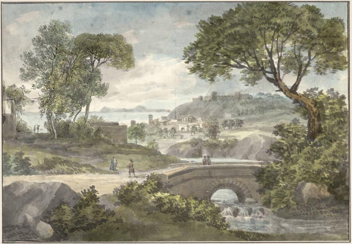 Joseph Rebell, Kleine Ideallandschaft mit Steinbrücke, Inv. Nr.: 6246