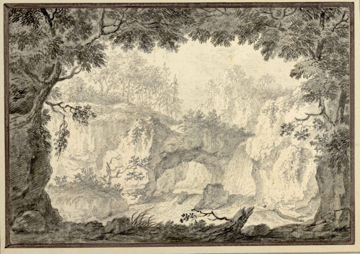 Joseph Rosa, Felsenbrücke über Bach, Inv. Nr.: 6324