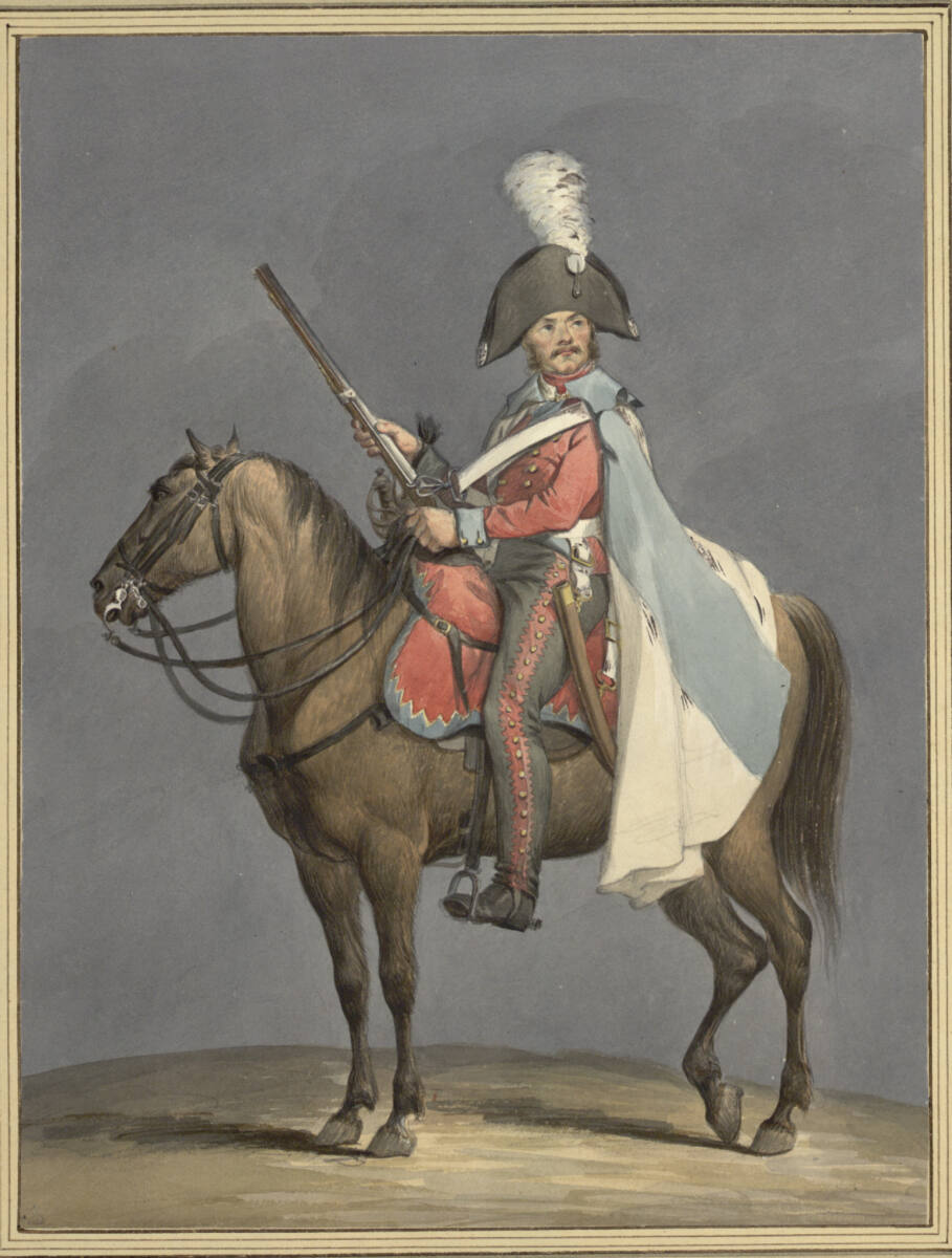 Chevaux Leger auf dem Posten, Alexander Iwanowitsch Sauerweid, 1809