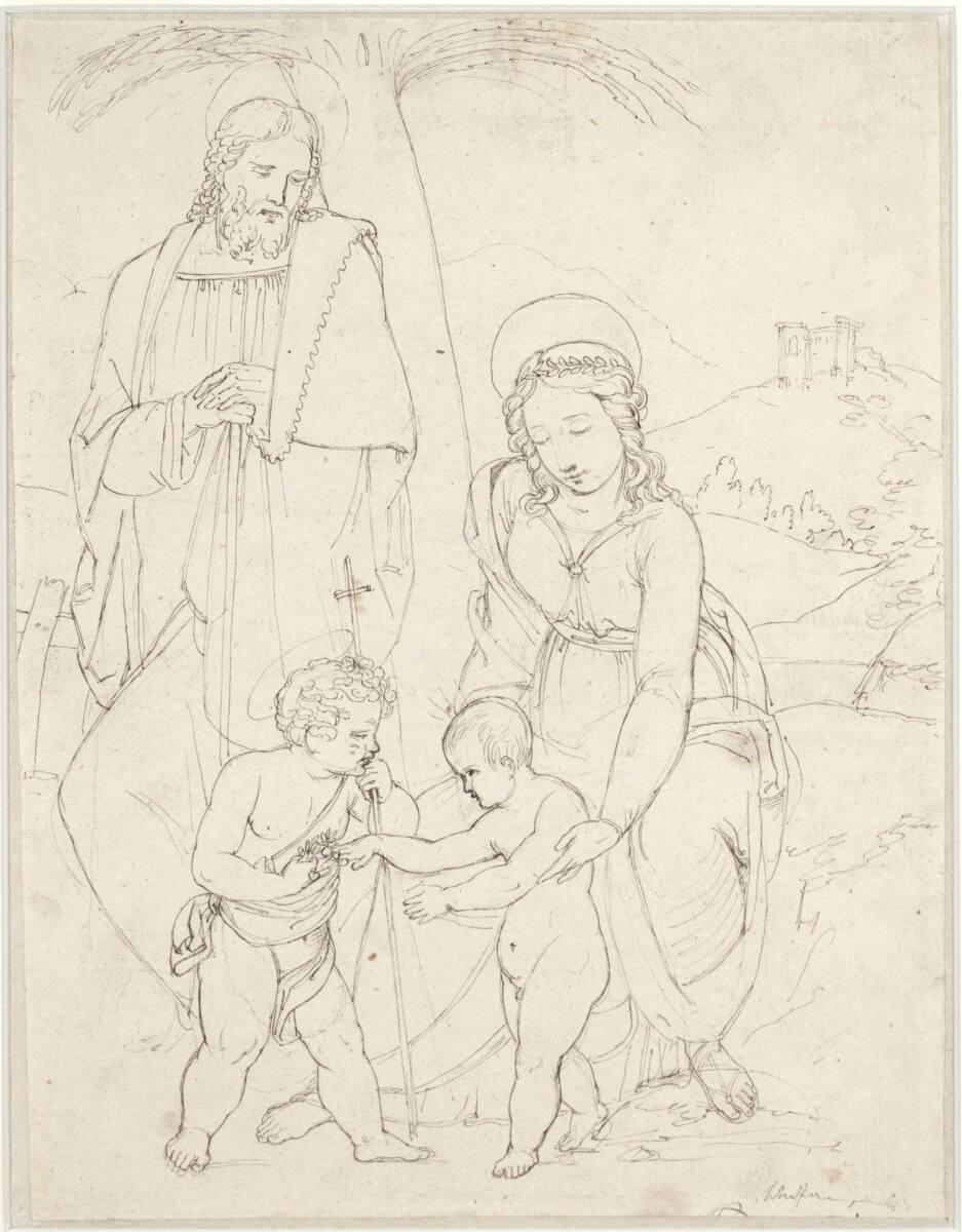 Johann Evangelist Scheffer von Leonhartshoff, Die Heilige Familie, Inv. Nr.: 6380r