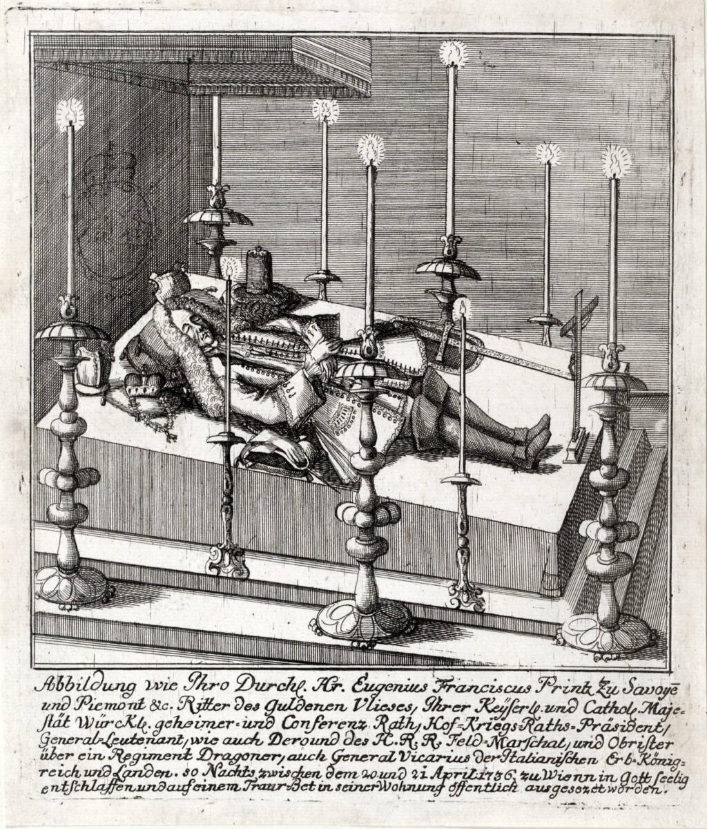 Anonym, Aufbahrung Prinz Eugens, Inv. Nr.: DG2004/8528