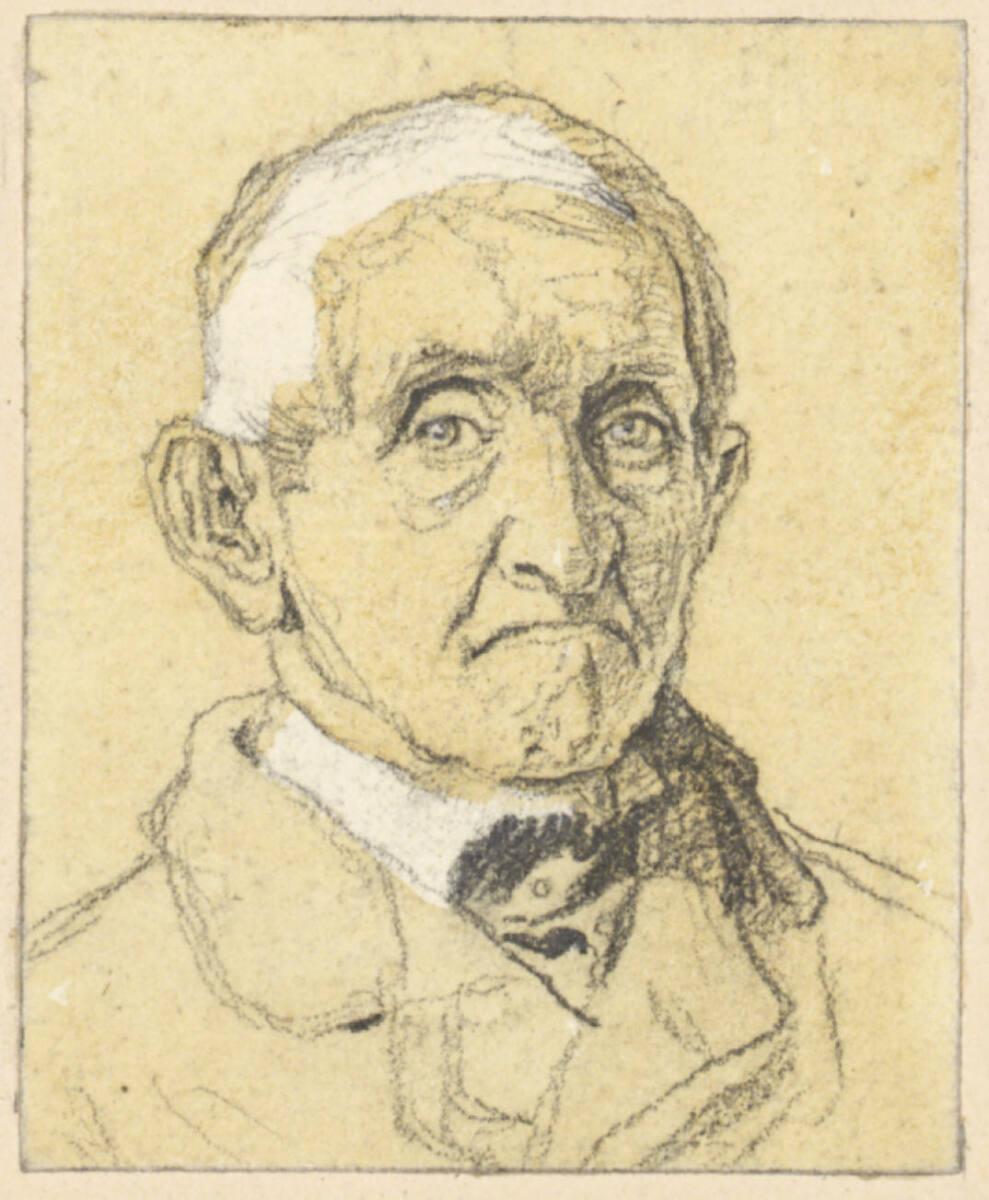 Hanuš Johann Peter Paul Schwaiger, Skizze eines Bauernkopfes, Inv. Nr.: 6509