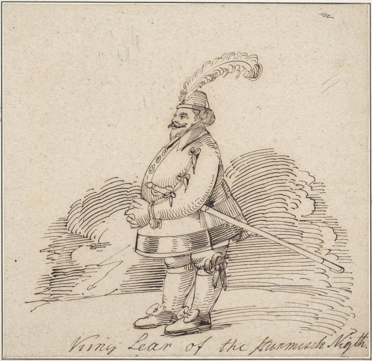 Moritz von Schwind, König Lear (Karikatur), Inv. Nr.: 6518