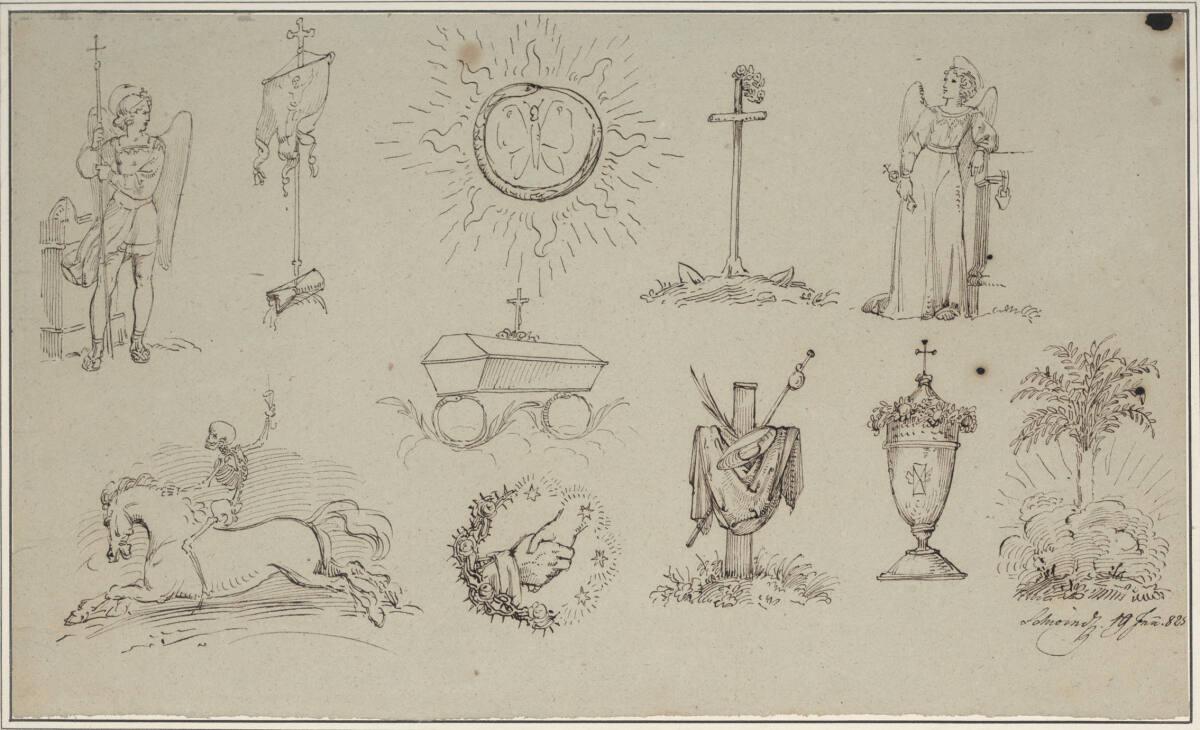 Moritz von Schwind, Embleme (Engel etc.), Inv. Nr.: 6522