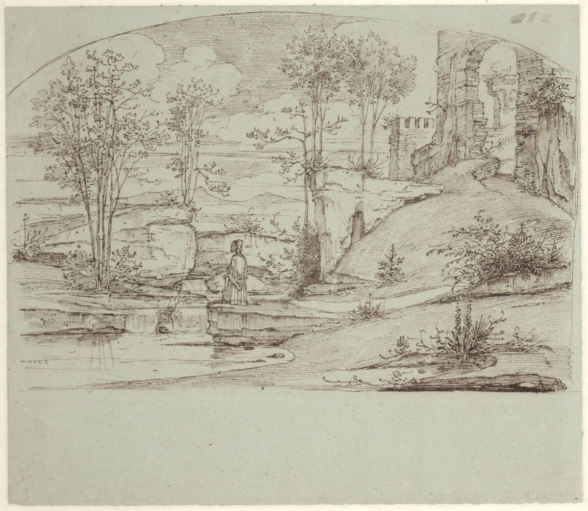 Naturpark bei einer Ruine, Moritz von Schwind