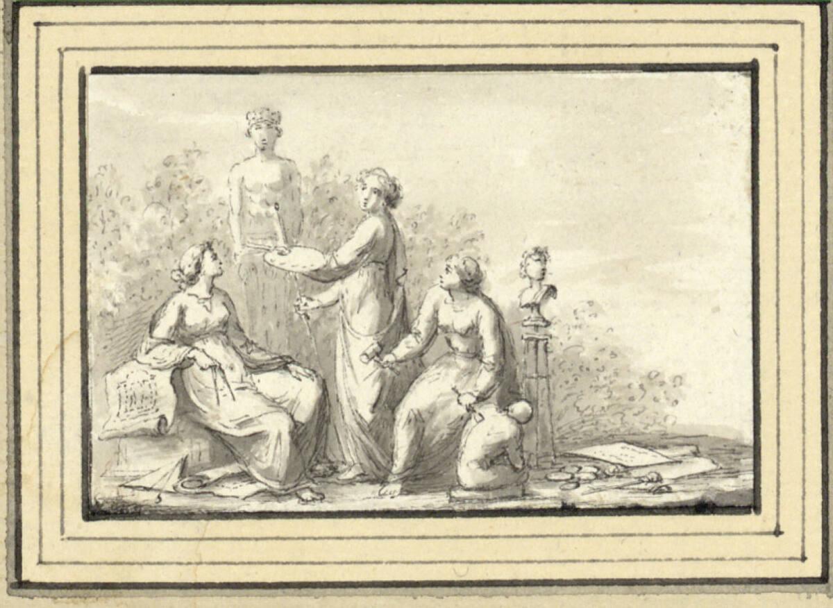 Carl August Senff, Die Allegorien der Malerei, Skulptur und Architektur, Inv. Nr.: 6593