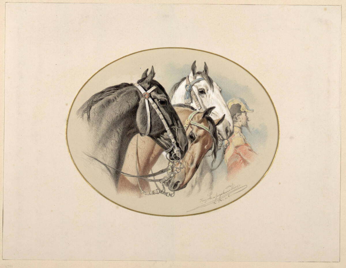 Drei Pferdeköpfe und Leibjäger, Anton Strassgschwandtner