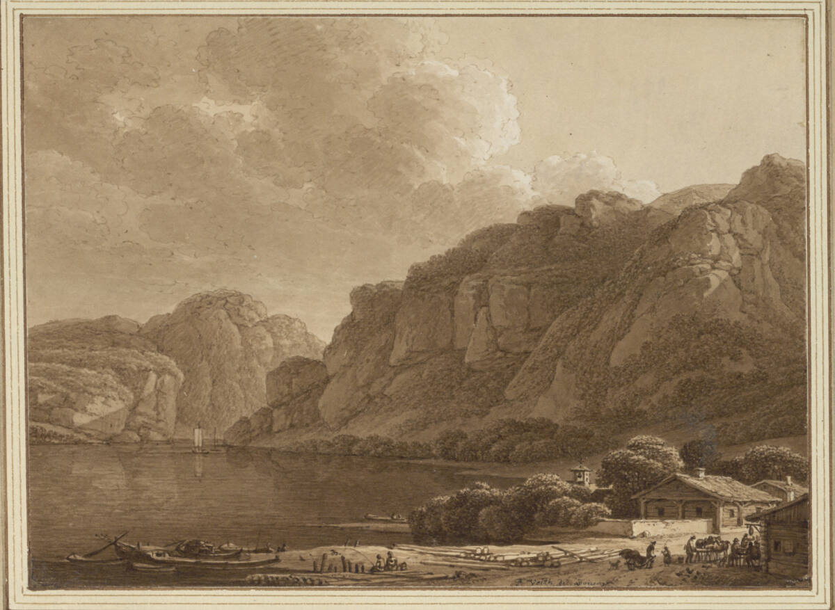 Alpensee in der Schweiz oder in Oberitalien, Johann Philipp Veith