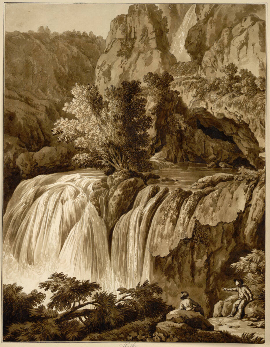 Landschaft mit Wasserfall, Michael Wutky, 1772–1785
