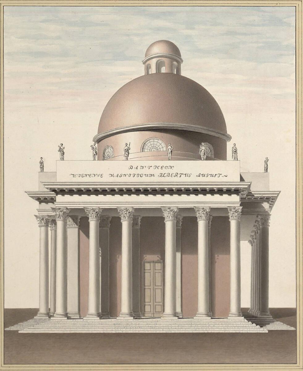 Joseph Ziegler, Klassizistische Tempelfassade, Inv. Nr.: 6766