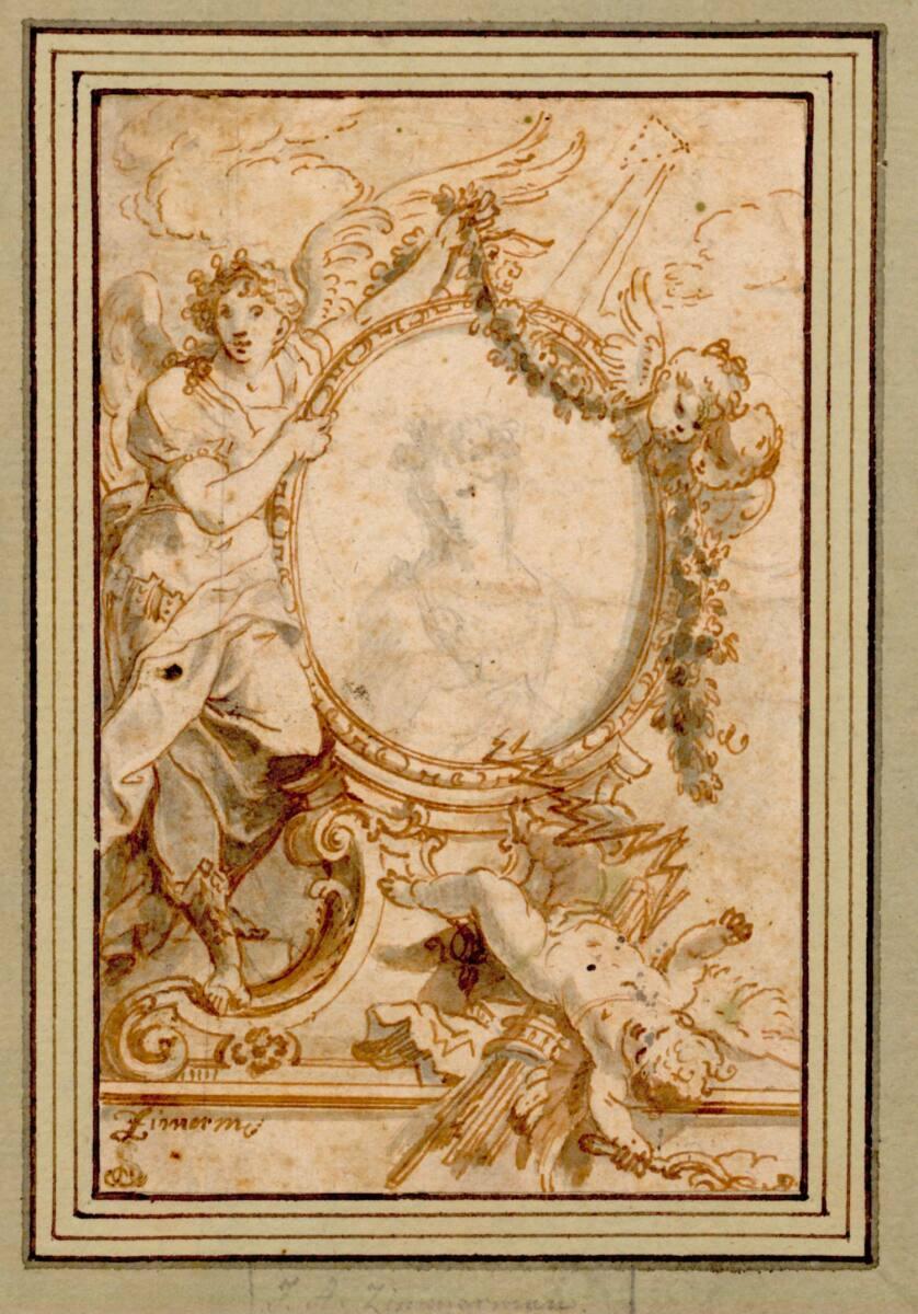 Josef Anton Zimmermann, Allegorischer Bilderrahmen, Inv. Nr.: 6767