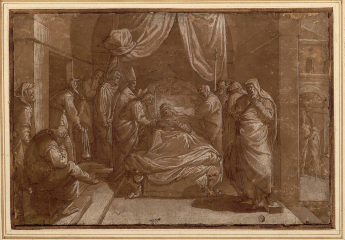 Anonym, Der Tod Mariä. Komposition mit 14 Figuren, Inv. Nr.: 508