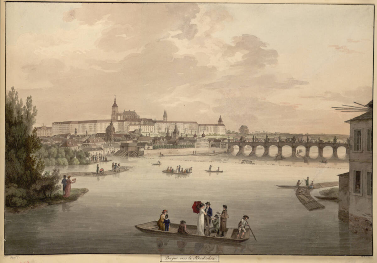 Prag gegen den Hradschin, Karel Postl, 1790–1818