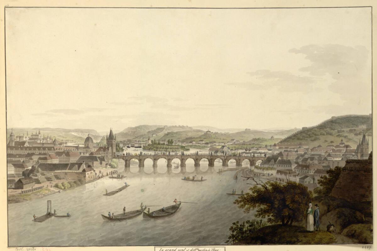 Laurenz Janscha, Prag, große Brücke, Inv. Nr.: 7108