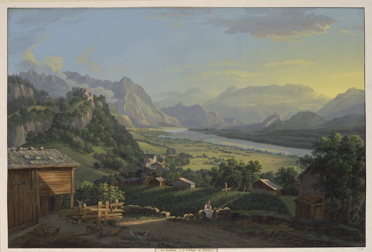 Johann Ludwig Bleuler, Schloss und Dorf Vaduz, Inv. Nr.: 7256
