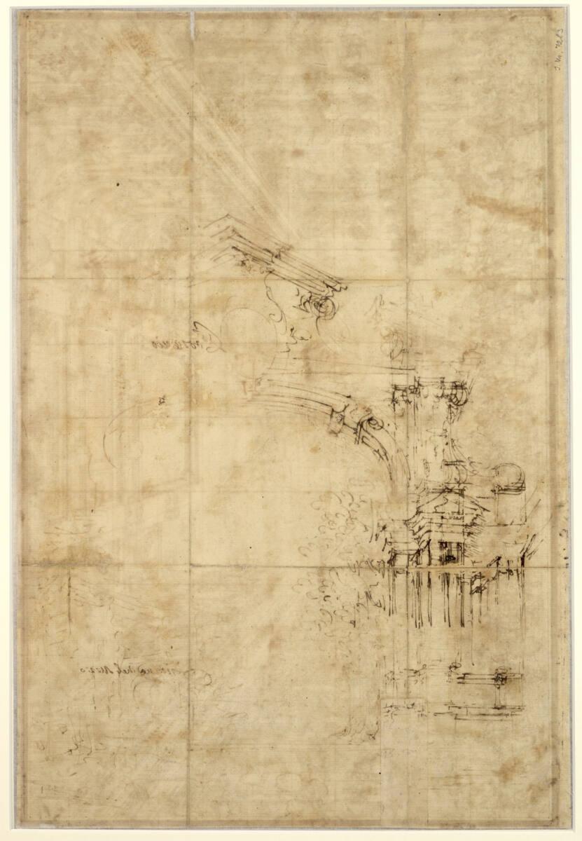 Giuseppe Galli Bibiena, Architekturskizzen, Inv. Nr.: 7283v