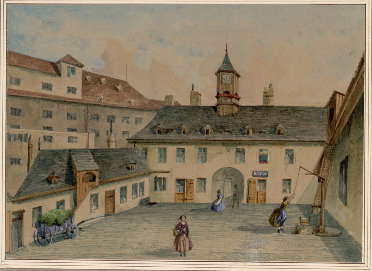 Innerer Hof des Fokanedi-Hauses, Anton Stutzinger