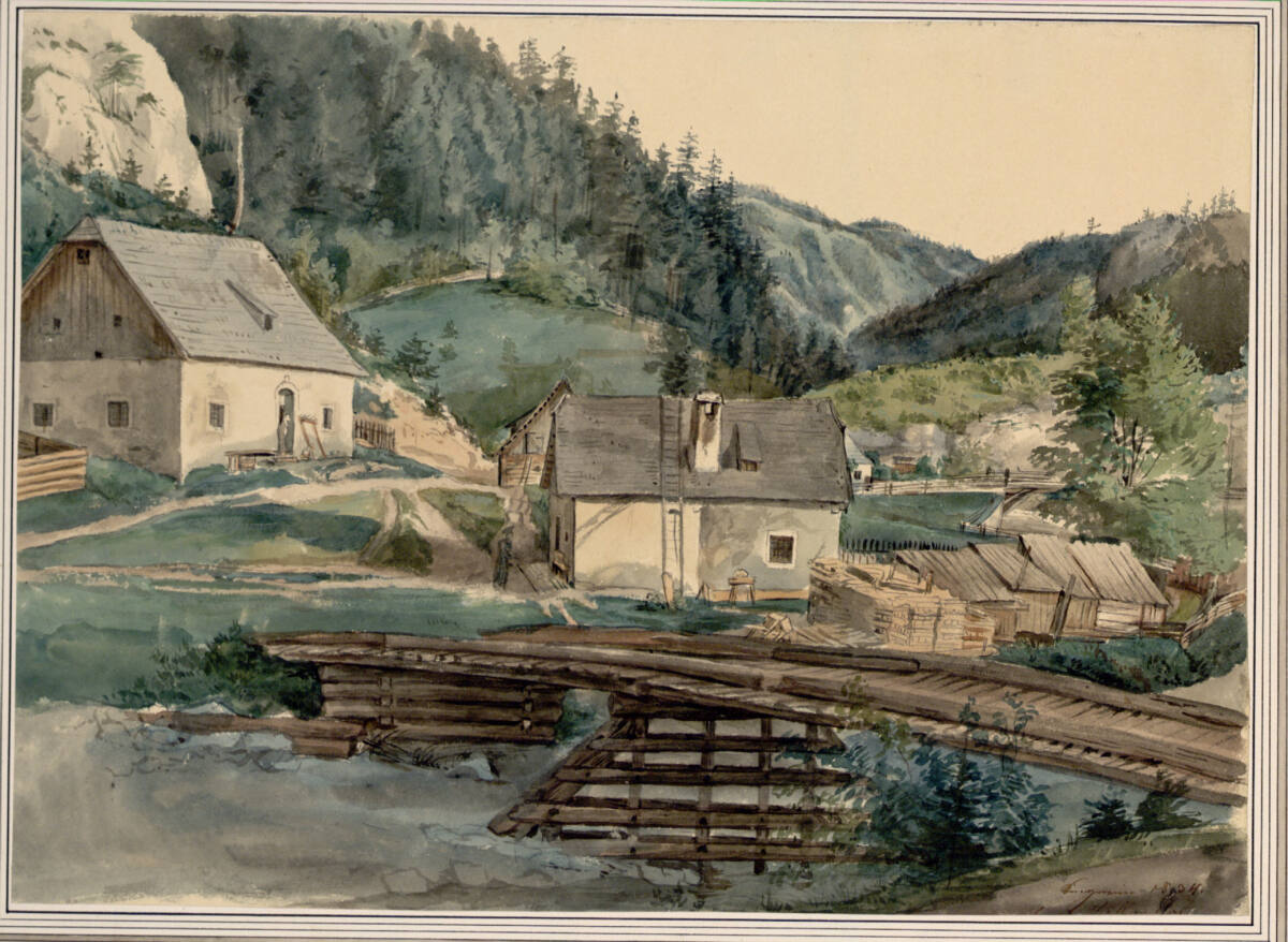 Wirtshaus zur Singerin im Höllenthal, Jacob Waltmann, 1834
