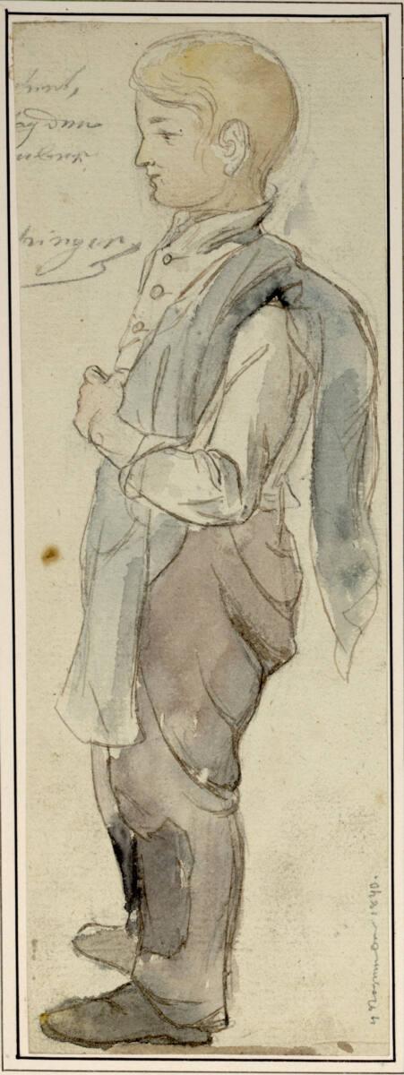Carl Pischinger, Junge im Profil nach links, Inv. Nr.: 7601