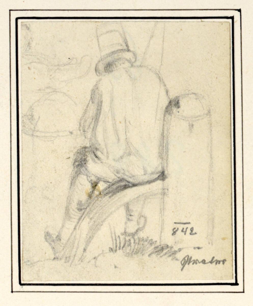 Carl Pischinger, Sitzender von hinten, Inv. Nr.: 7613