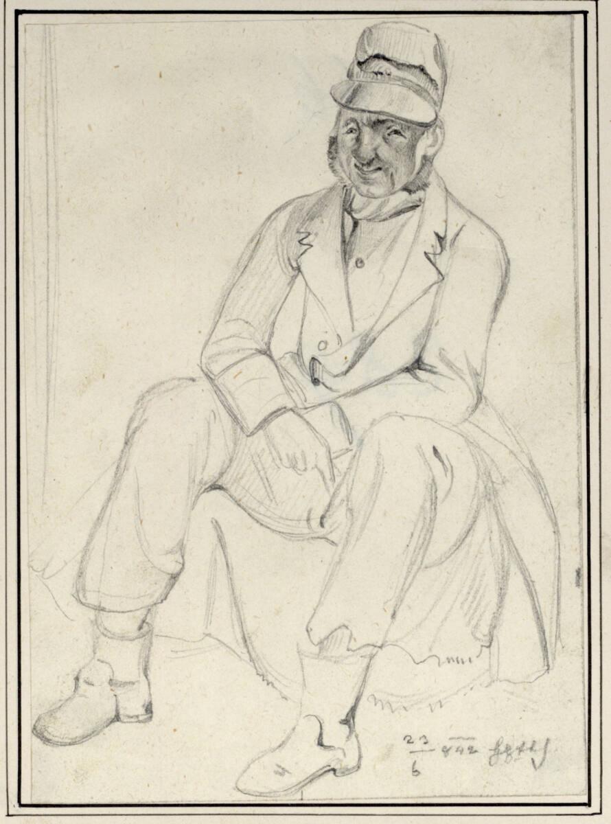 Carl Pischinger, Sitzender Mann, Inv. Nr.: 7629