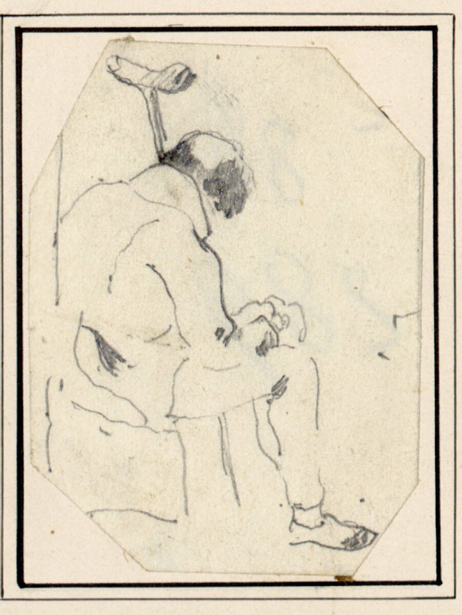 Sitzender Mann nach rechts, Carl Pischinger