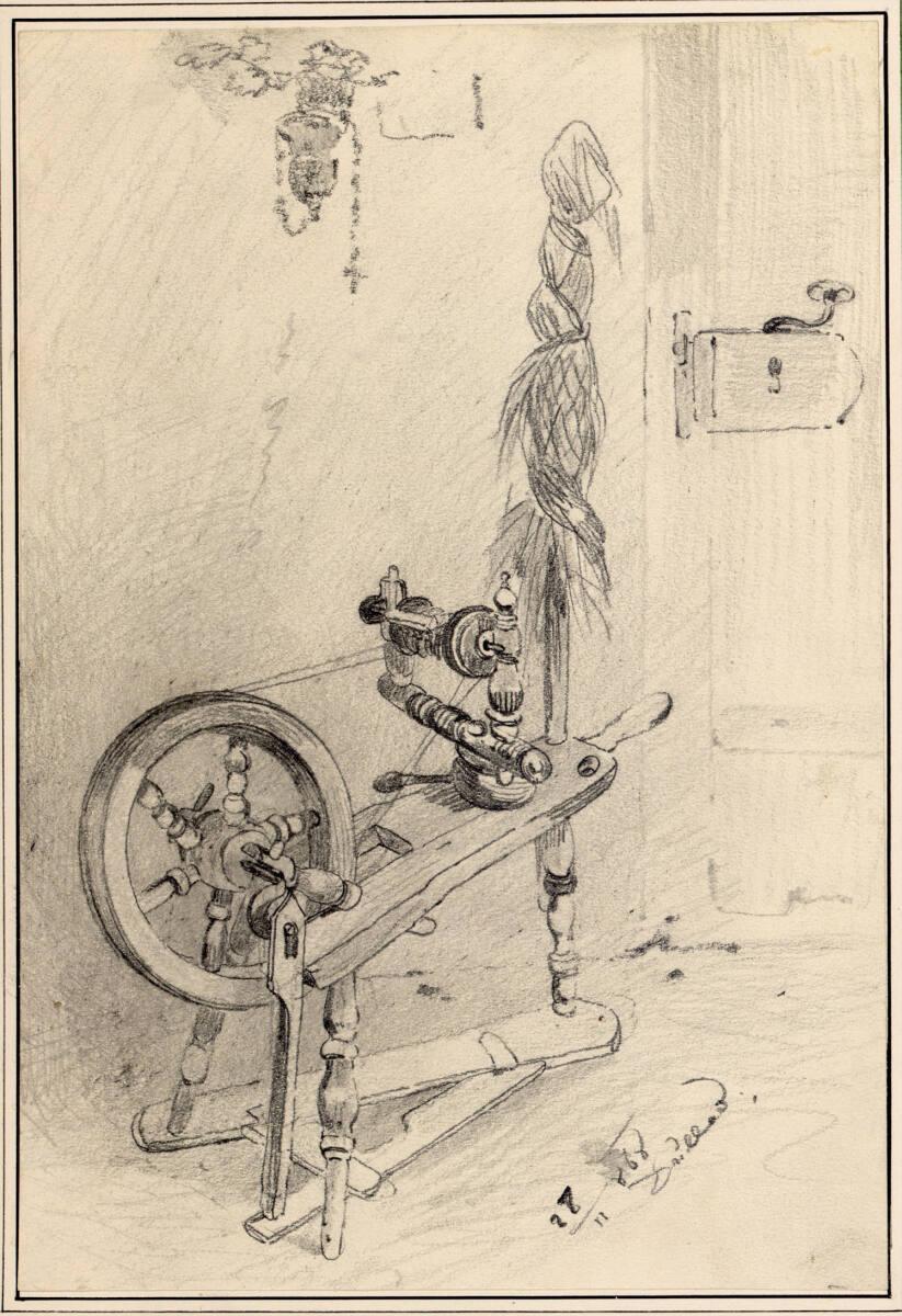 Carl Pischinger, Spinnrad, Inv. Nr.: 7676