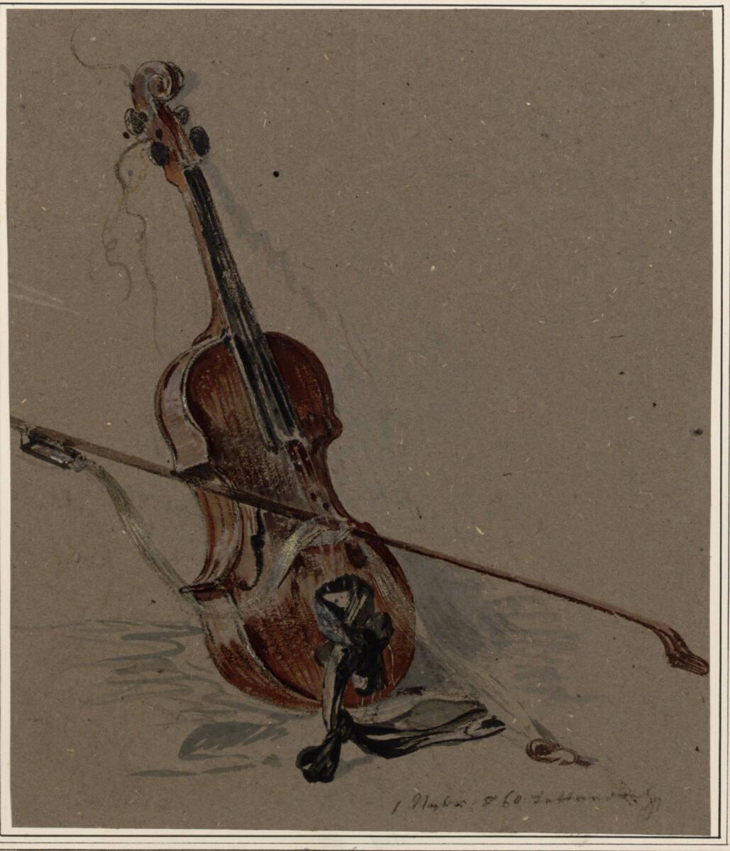 Carl Pischinger, Geige mit Bogen, Inv. Nr.: 7744