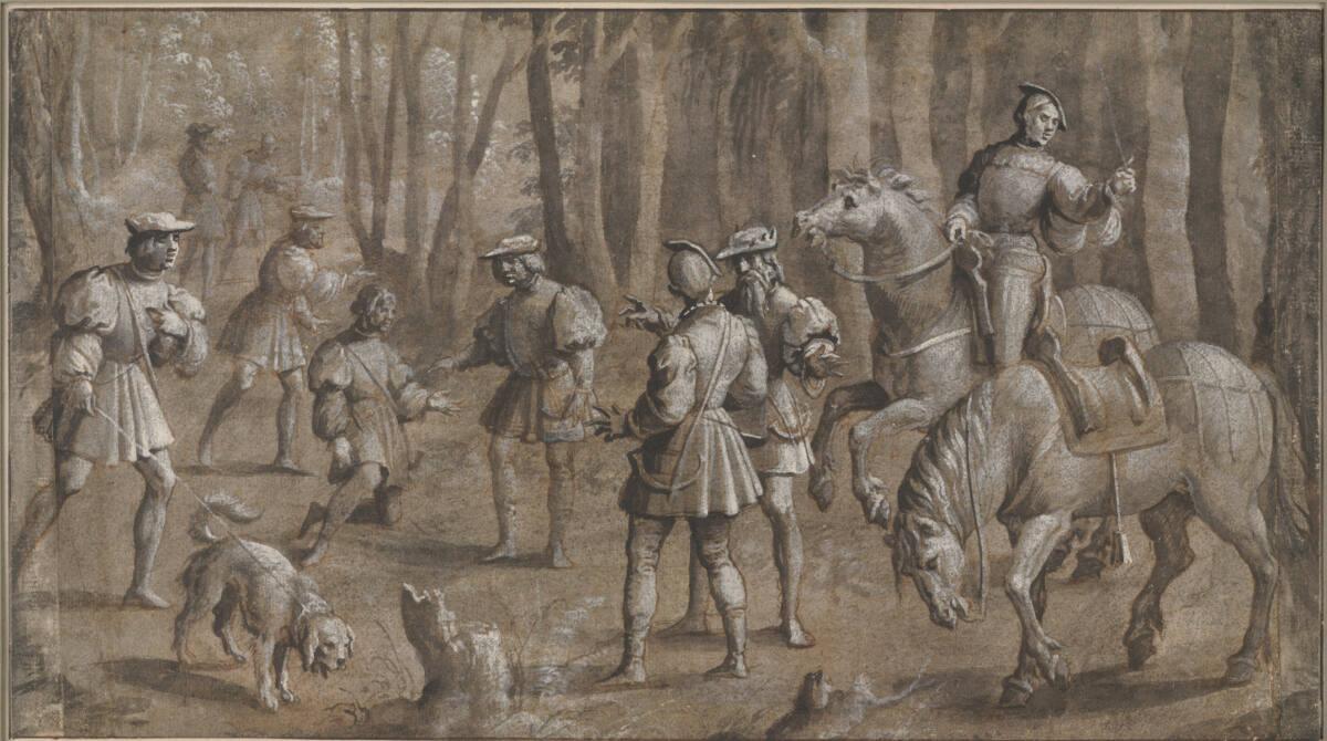 Bernard van Orley, Kaiser Maximilian empfängt den Bericht eines Jägers, Inv. Nr.: 7805