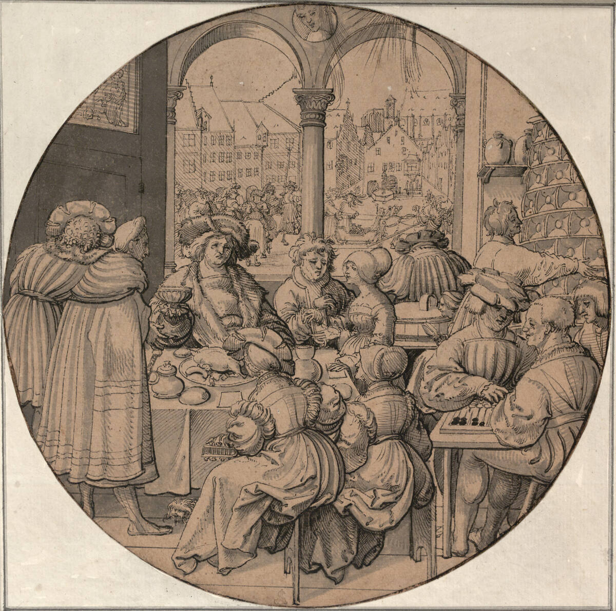 Januar (Scheibenriss), Lucas van Leyden