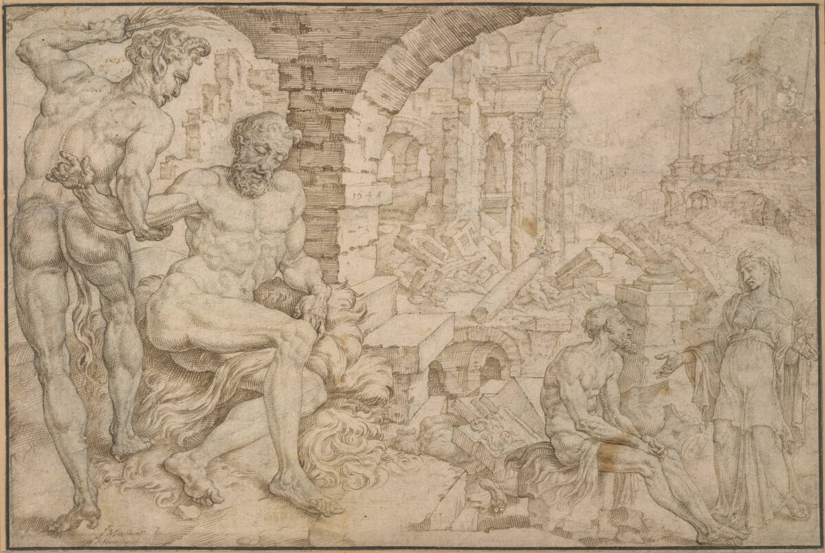 Hiob, vom Satan gepeinigt, Maarten van Heemskerck, 1548