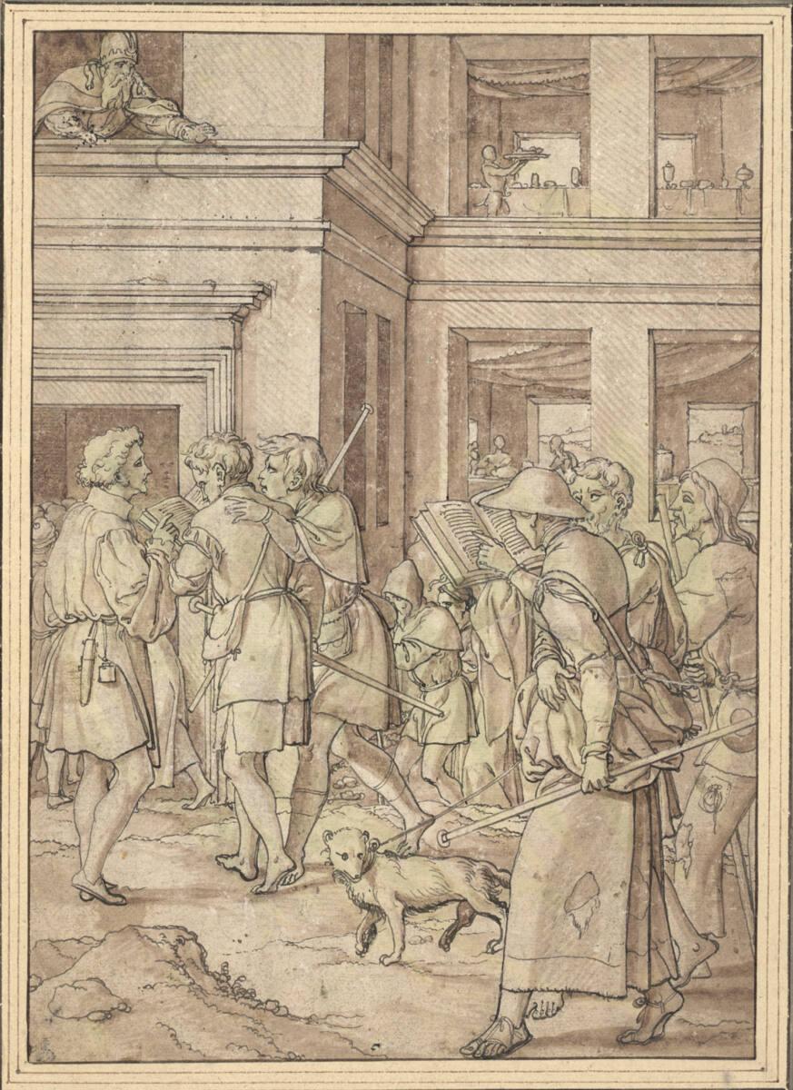 Jan Swart van Groningen, Gleichnis vom Gastmahl der Armen, Inv. Nr.: 7838