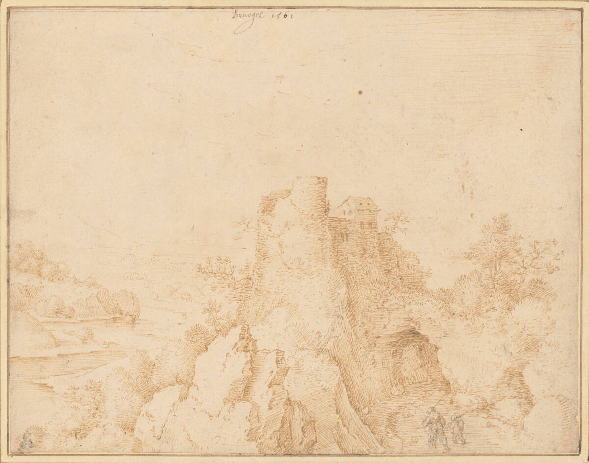 Landschaft mit Felsentor