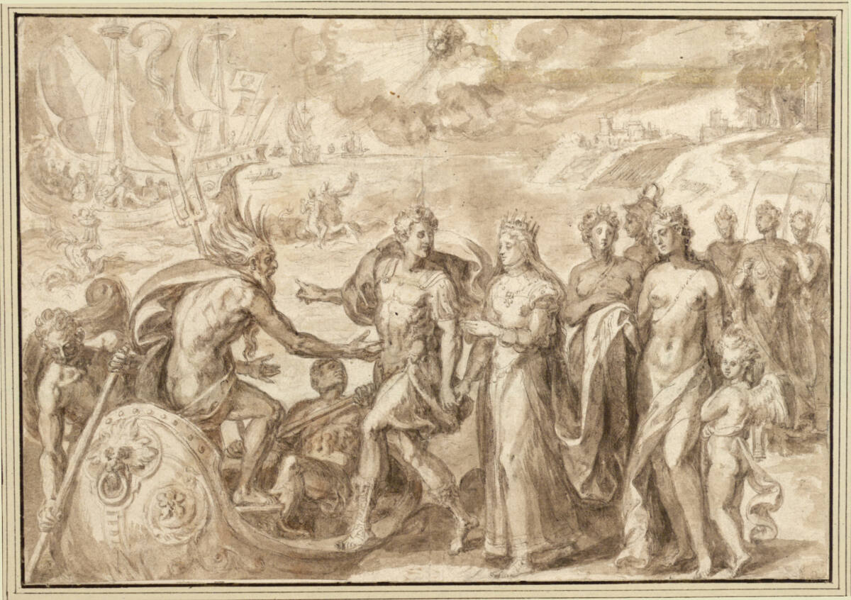 Die Einschiffung Annas von Österreich nach Spanien, Chrispijn van den Broeck, 1570