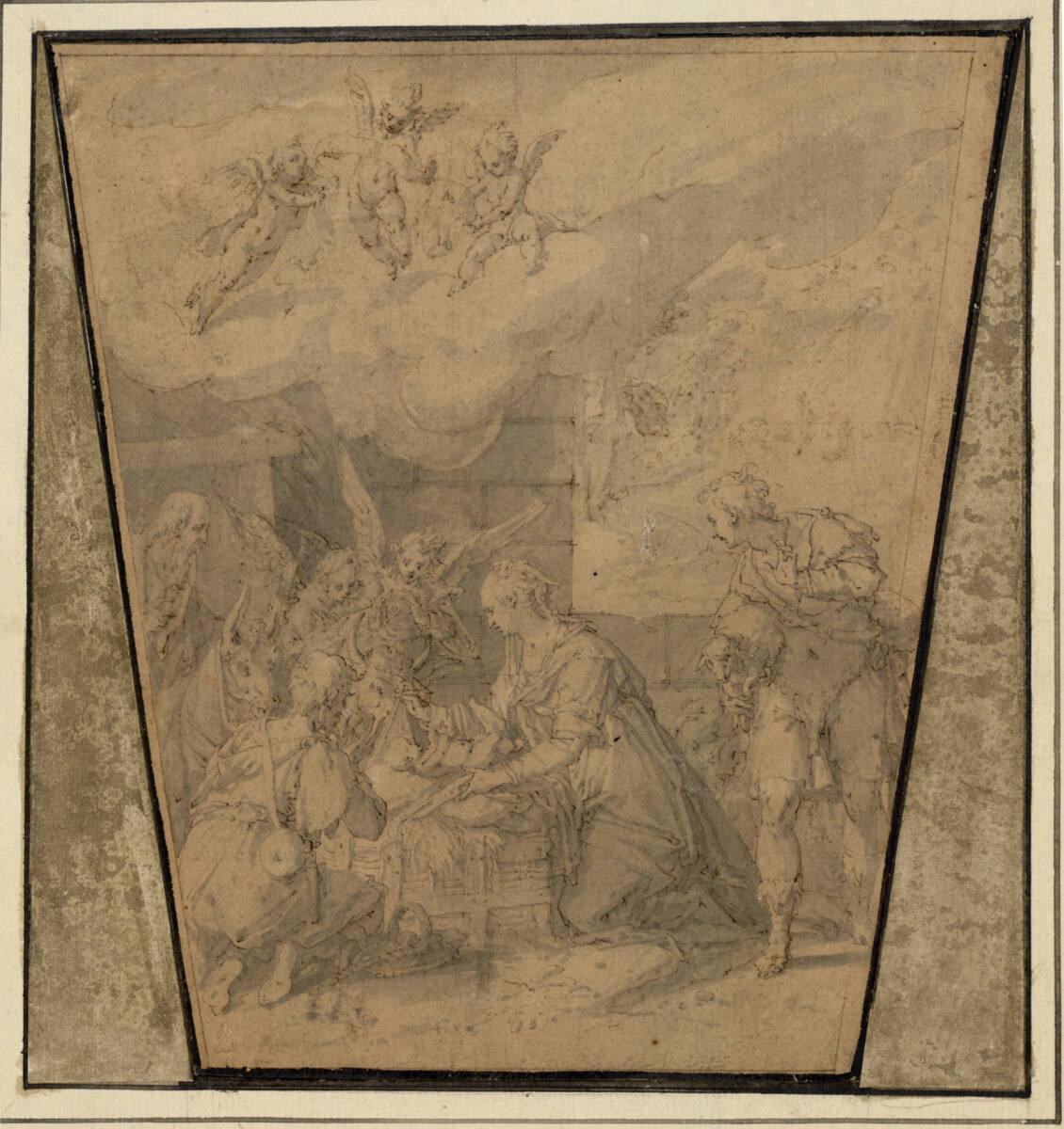 Friedrich Sustris, Die Anbetung der Hirten, Inv. Nr.: 7939