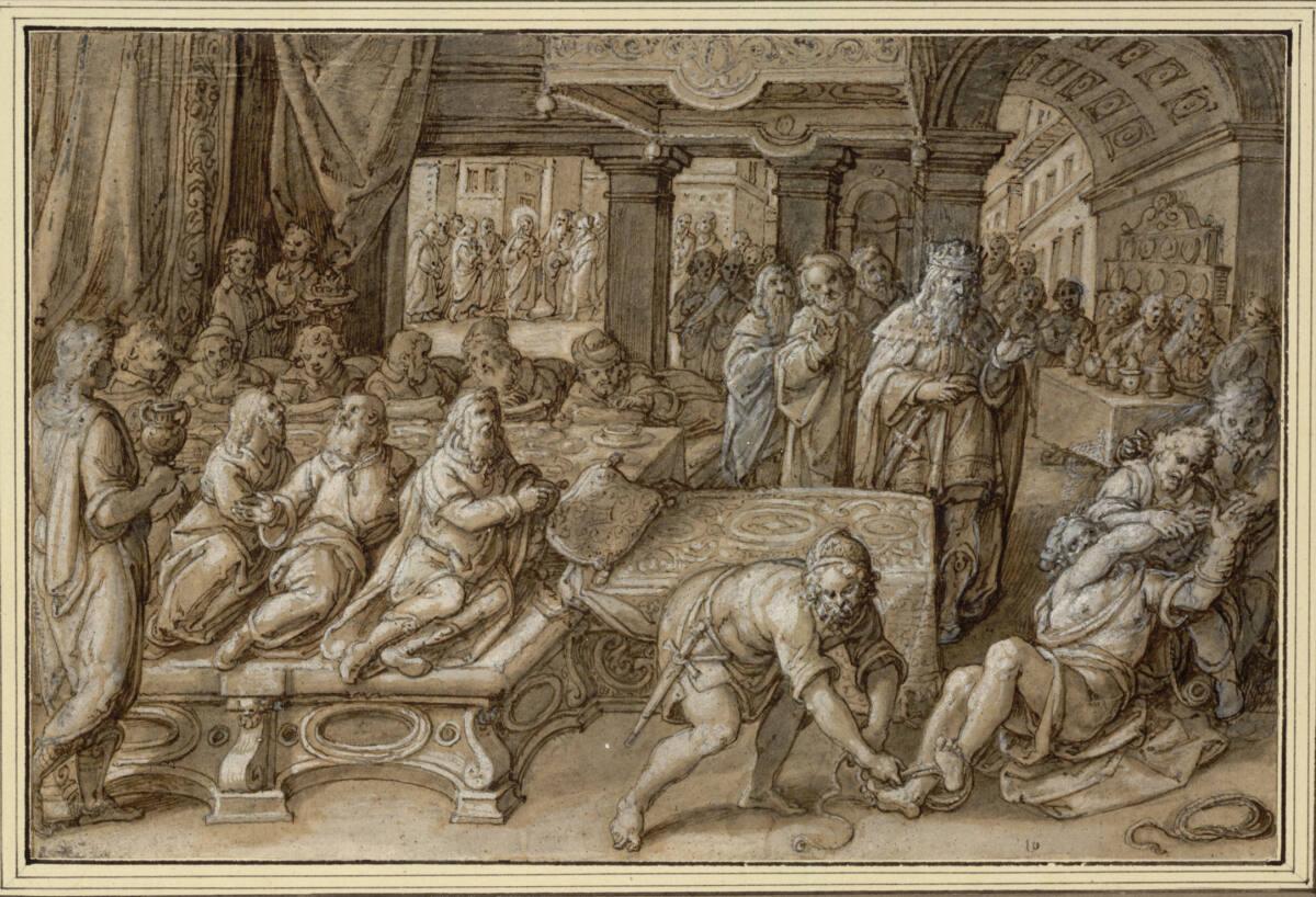 Jan van der Straet, Das Gleichnis vom unwürdigen Hochzeitsgast, Inv. Nr.: 7951